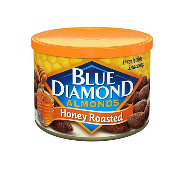 12 latas de almendras tostadas con miel Blue Diamond