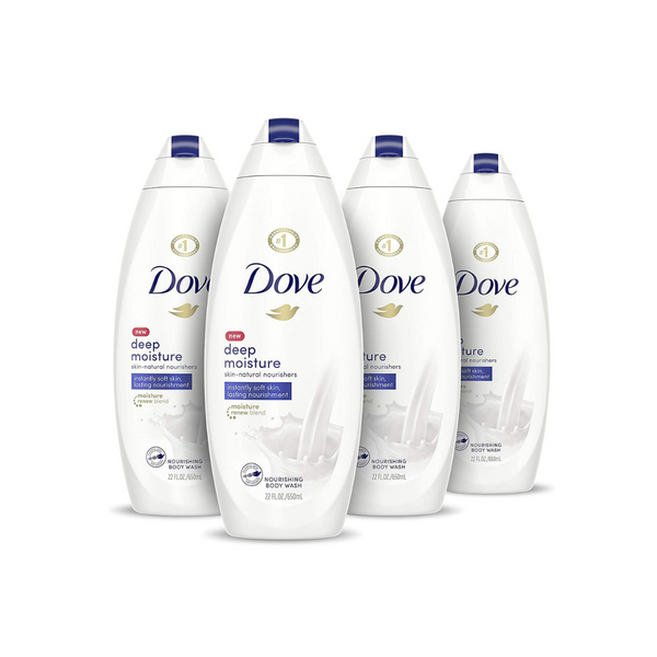 4 Bottles Of 22oz Dove Body Deep Moisture