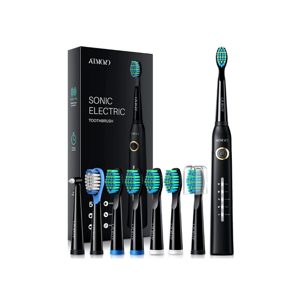 Cepillo de dientes eléctrico con 5 modos y 8 cabezales.