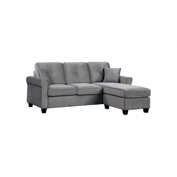 Sofá chaise reversible de terciopelo Lexicon de 83 pulgadas