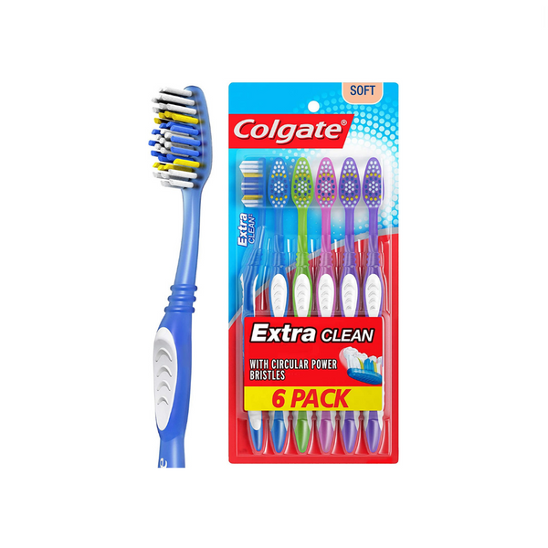 6 cepillos de dientes Colgate extra limpios