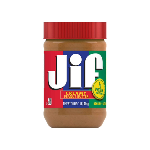 Paquete de 3 mantequilla de maní cremosa Jif de 16 oz
