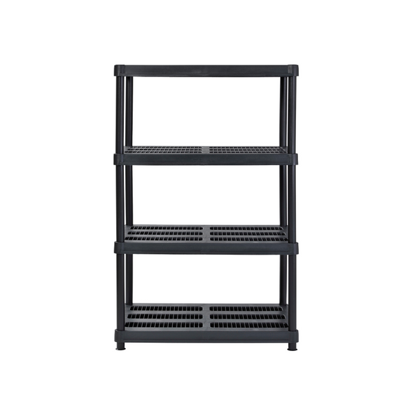 Estantería de resina de 4 estantes Juggernaut Storage, capacidad de 600 lb