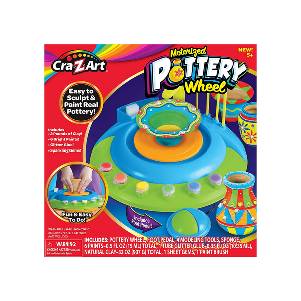 Cra-Z-Art Juego de actividades con torno de cerámica motorizado para niños