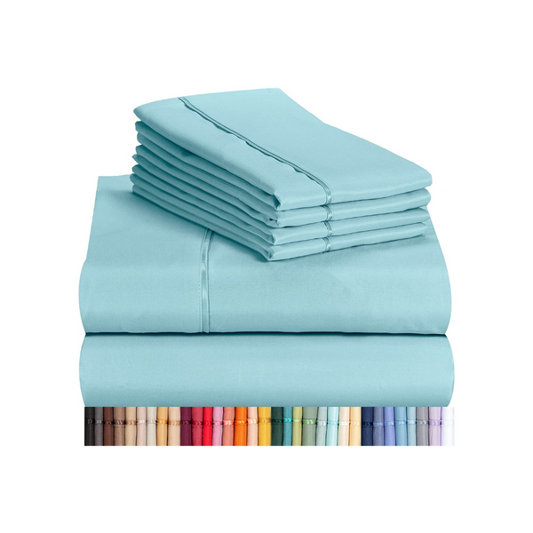 LuxClub 6 PC Sheet Set Bamboo Sheets