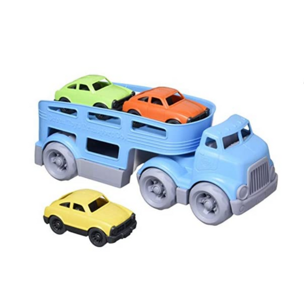 Green Toys Car Carrier With 3 Mini Vehicles