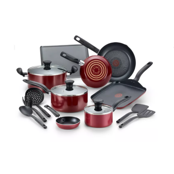 T-Fal Culinaire 16 piezas. Juego de utensilios de cocina de aluminio antiadherente