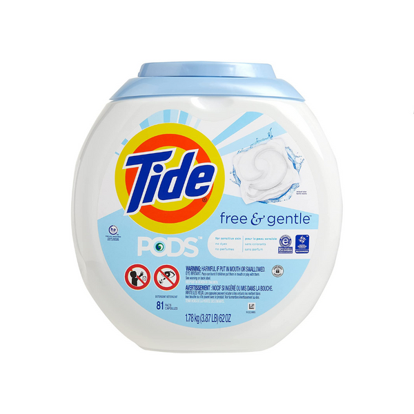 81 Tide Free and Gentle Laundry Detergent Pods