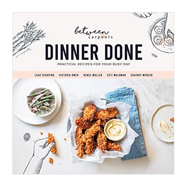 Cena de tapa dura realizada por el libro de cocina Between Carpools y más a la venta