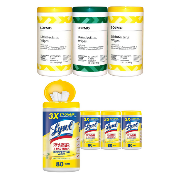 Toallitas desinfectantes Solimo o Lysol a la venta