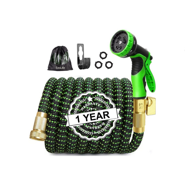 50FT Expandable Garden Hose with 9 Function Spray Nozzle