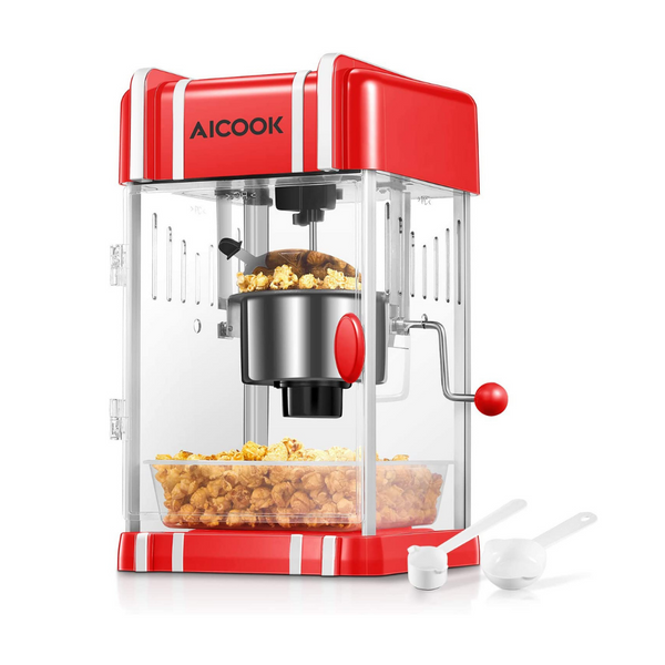 Aicook Hot Oil Retro Style 3-Ounce Popcorn Popper