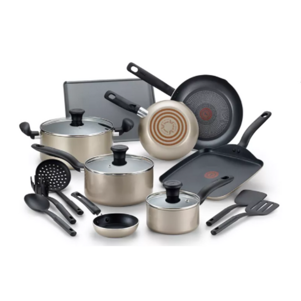 Farberware And T-Fal 15 And 16 Piece Cookware Sets On Sale