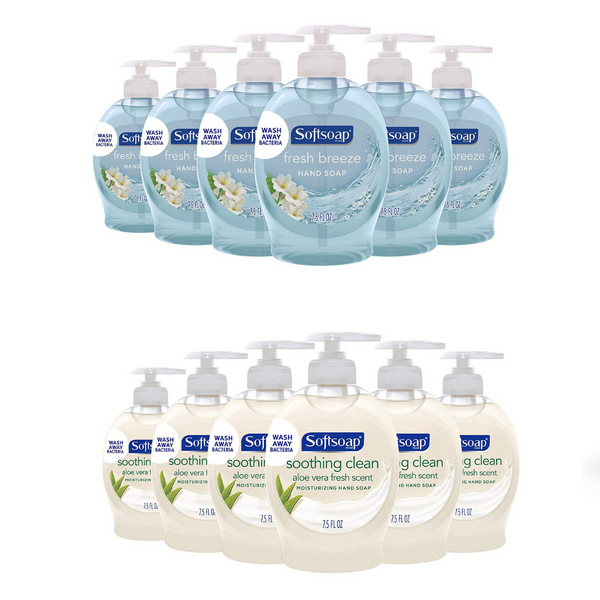 6 Bottles Of Softsoap Moisturizing Liquid Hand Soap