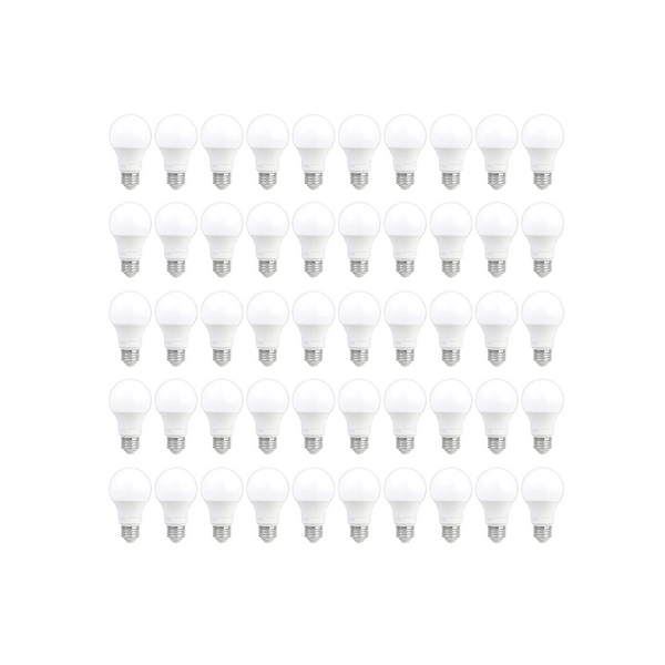 50 Pack Of AmazonCommercial 40 Watt Equivalent A19 LED Light Bulbs