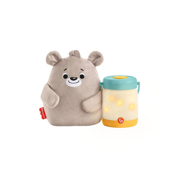Fisher-Price Baby Bear Firefly Chupete Lightup Nursery Sound Machine con juguete de peluche para llevar