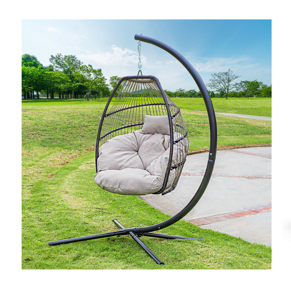 Outdoor Hanging Lounge Egg Style Swing Chair (3 Colors)
