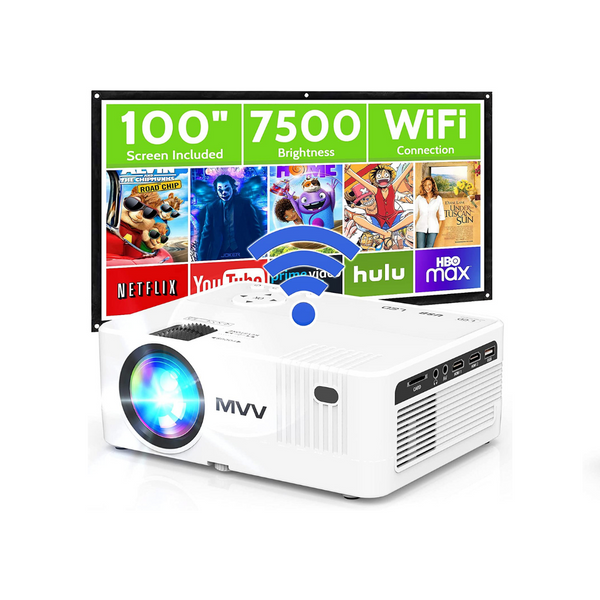 WiFi Projector With 100’’ Screen