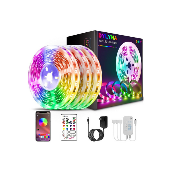 Tiras de luces LED de 50 pies