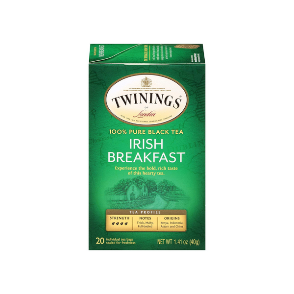 6 cajas de 20 bolsitas de té negro Twinings Of London Irish Breakfast