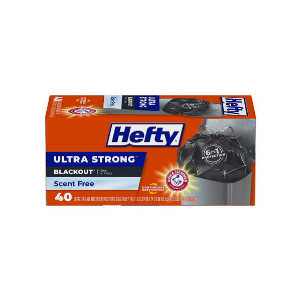 80 bolsas de basura de cocina Hefty, ultrafuertes, de 13 galones de alto