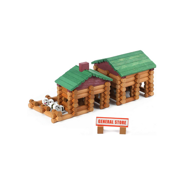 Wondertoys 170 Pieces Wood Logs Set