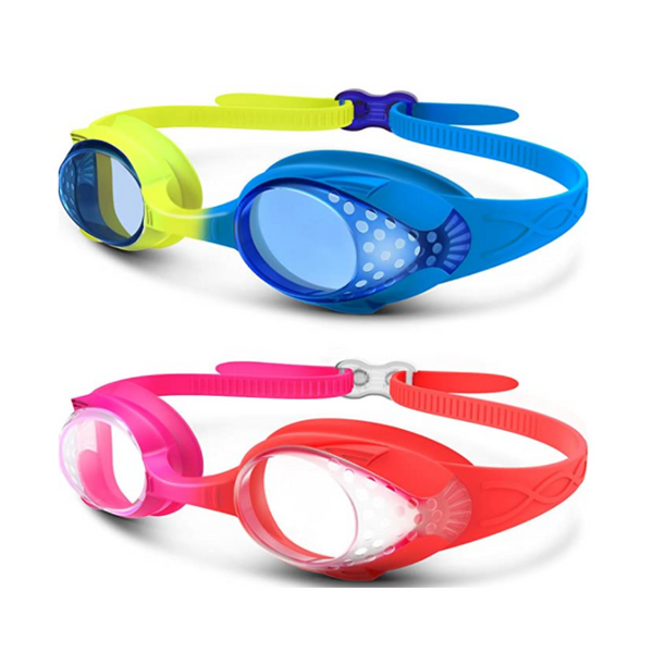 Set Of 2 Adjustable Strap Swimming Goggles
