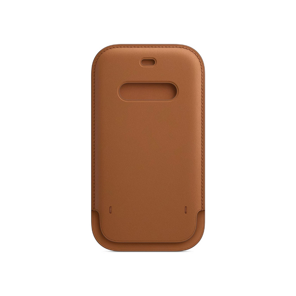 Apple Leather Sleeve With MagSafe For iPhone 12 And 12 Pro In Saddle Brown