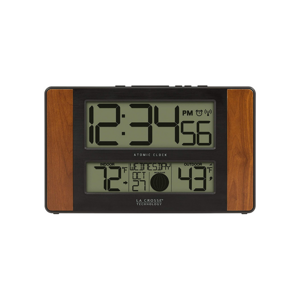 La Crosse Technology Atomic Digital Clock With Temperature And Moon Phase