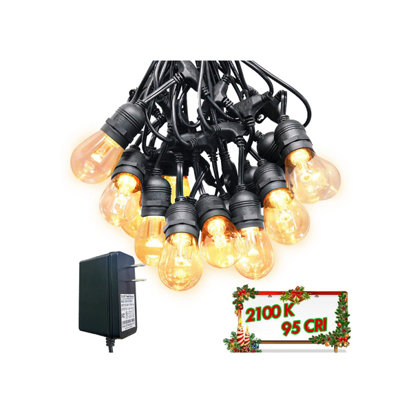 Cadena de luces LED para exteriores de 48 pies
