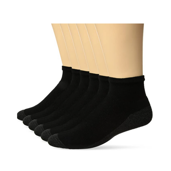 Pack of 6 Hanes Men's Max Cushion Ankle Socks