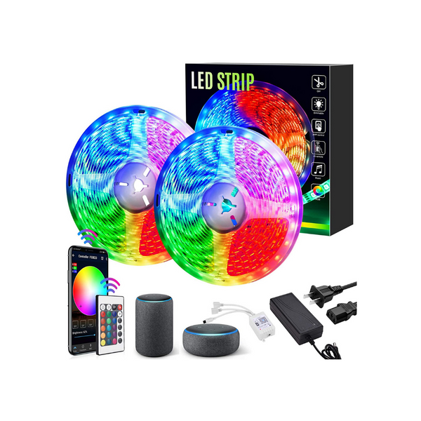 2 Packs Of 32.8 Foot LED Strip Lights