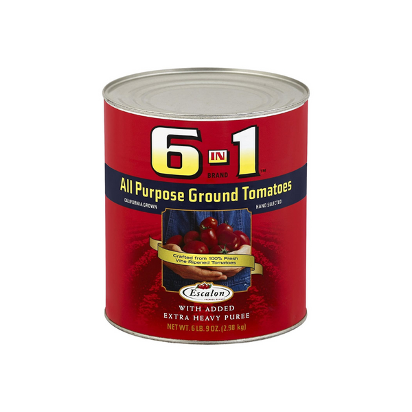 Heinz 6 In 1 All Purpose Ground Tomatoes 6.9lbs Can & And Pizza Sauce With Basil 6lb Tin