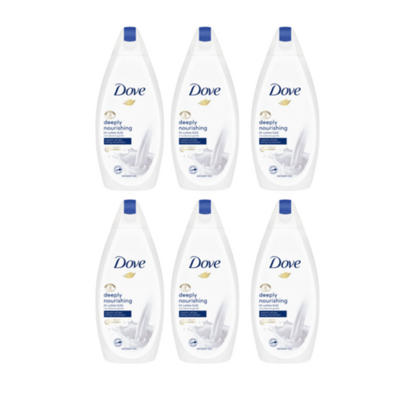 6 botellas de gel de baño Dove profundamente nutritivo - De Ferebe.com