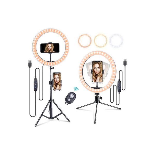 12” Ring Light with Tripod Stand and Phone Holder
