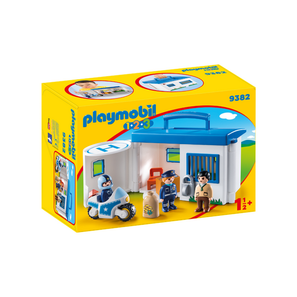 Playmobil 1.2.3 Take Along Police Station