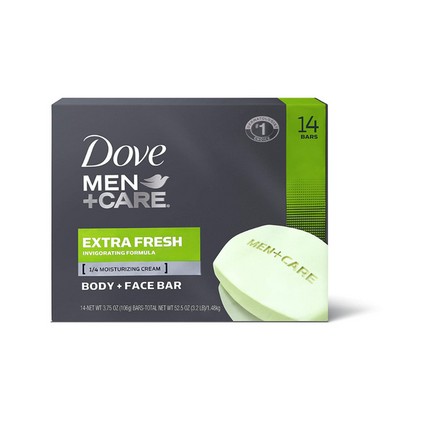 14 Pack Of Dove Men+Care 3 In 1 Body Bars