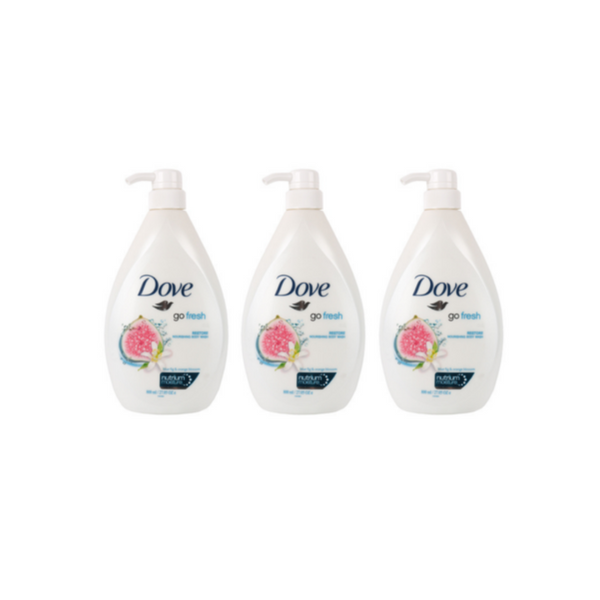 3 Bottles Of Dove Go Fresh Body Wash With Pump - From Ferebe.com