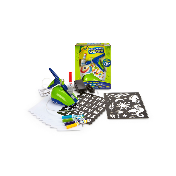 Rociador de marcadores de aire Crayola con marcadores lavables