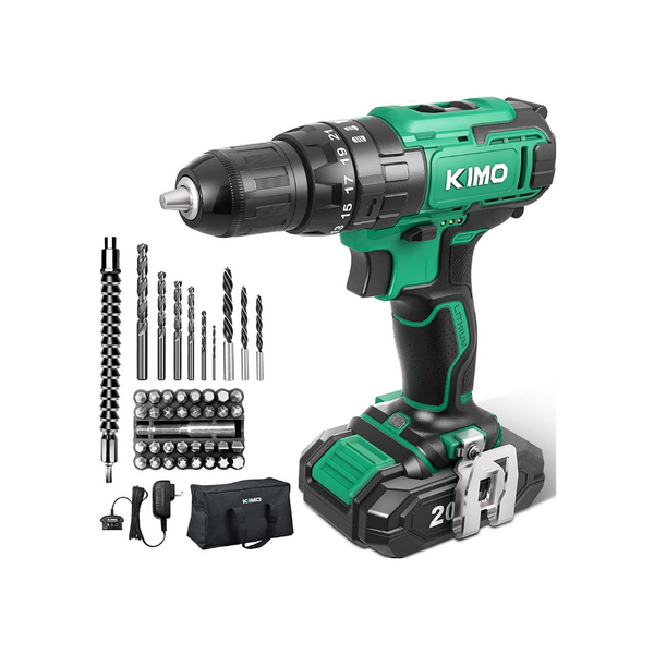 Taladro Inalámbrico 20V MAX Con Batería Y 46 Accesorios