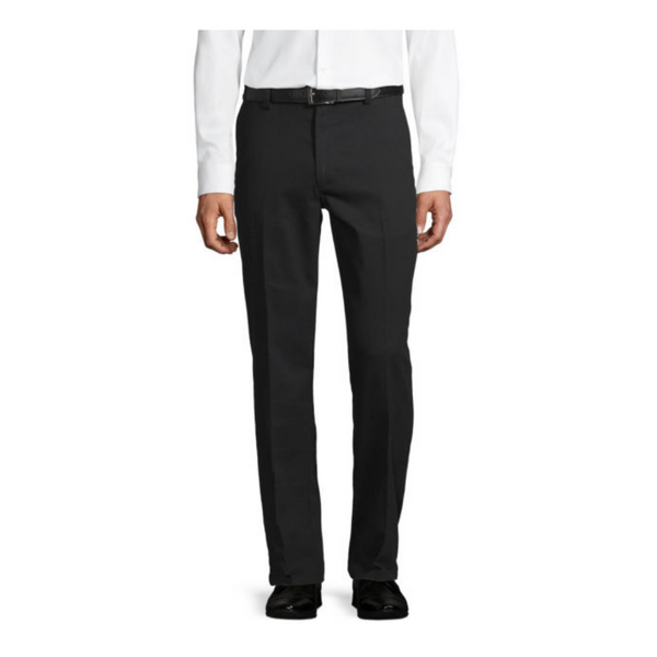 Pantalones elásticos de fácil cuidado con parte delantera plana y corte clásico para hombre (4 colores)