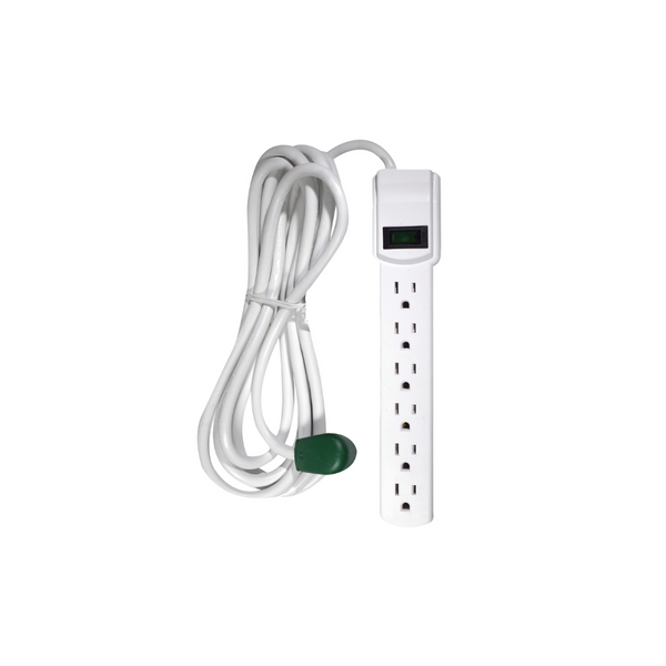 Protector contra sobretensiones GoGreen Power de 12 pies y 6 salidas
