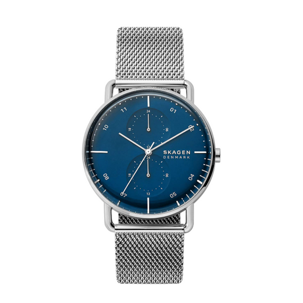 Skagen Stainless Steel Dual Timezone Casual Watch