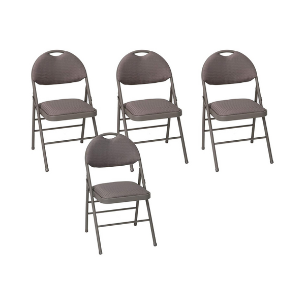 4 Pack Of COSCO Commercial Comfort Back Fabric Folding Chairs