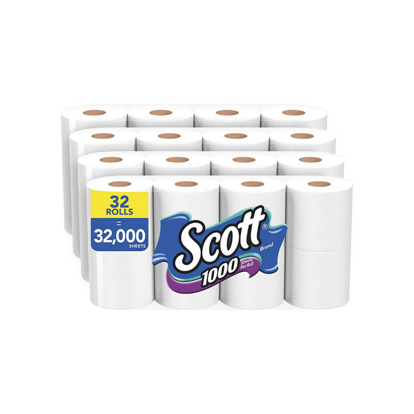 32 rollos de papel higiénico Scott.