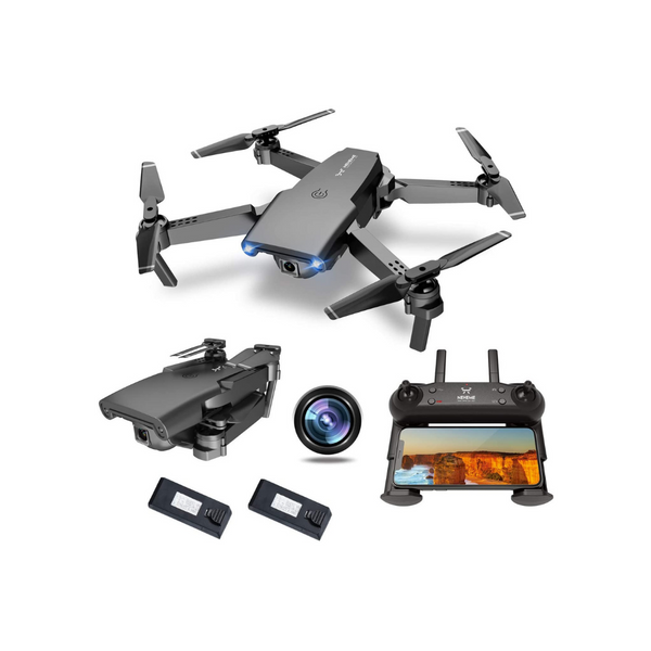 Drone plegable con cámara HD 720P y 2 baterías