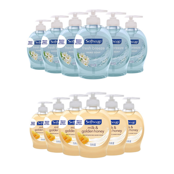 6 Bottles Of Softsoap Moisturizing Liquid Hand Soap