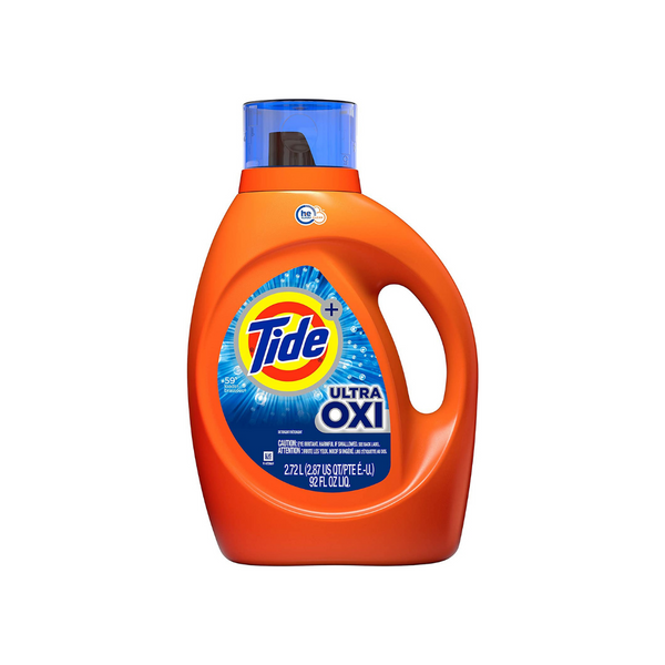 2 botellas de detergente líquido para ropa Tide Ultra Oxi