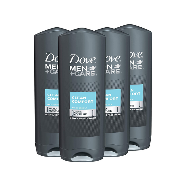 4 Bottles Of Dove Men + Care Body Wash And Face Wash