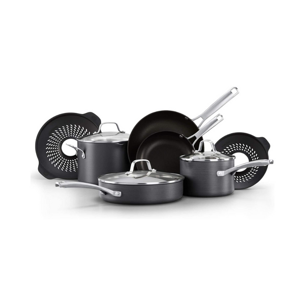 Juego de ollas y sartenes antiadherentes Calphalon Classic de 10 piezas